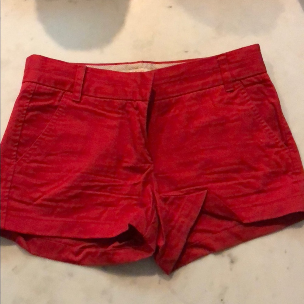 Red JCrew Chino shorts size 2